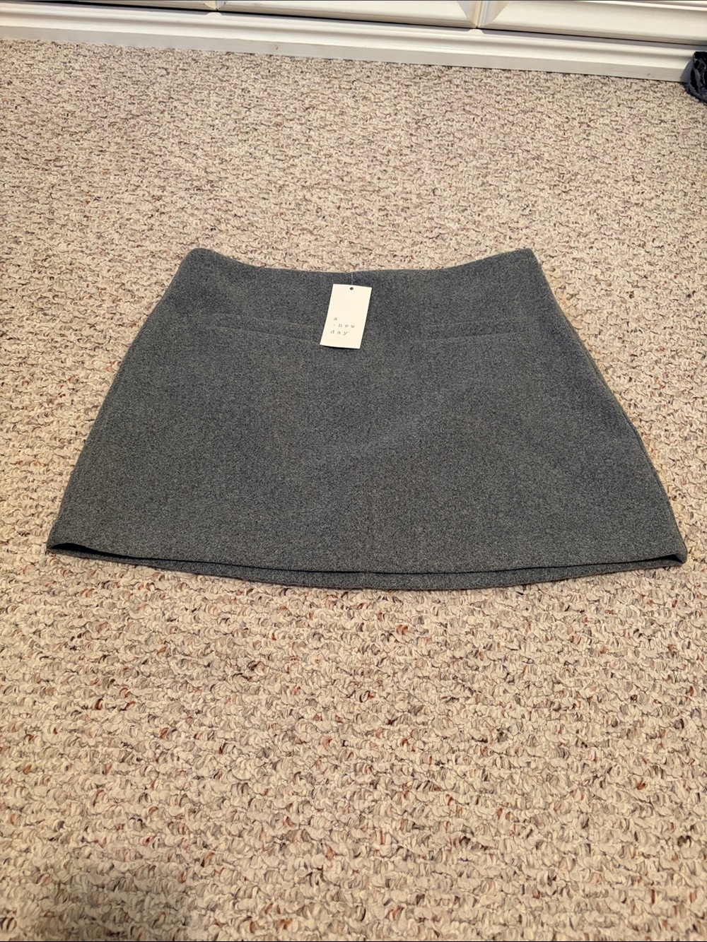 a new day Charcoal Gray Mini Skirt